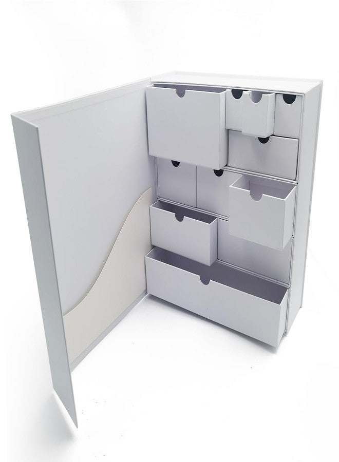Valguri DIY BABY Keepsake Box Storage Customzied Treasured Memories Compartments Baby Shower Maternity Gifting Newborn Cardboard Organizer Case Advent Calendar 11 Days(white) - Image 1